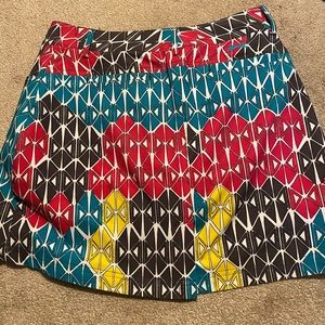 Multi colored golf skirt.